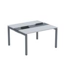 Estação de Trabalho Mesa Plataforma Escritório Dupla para 2 Pessoas com Caixa de Tomada PDC