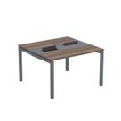 Estação de Trabalho Mesa Plataforma Escritório Dupla para 2 Pessoas com Caixa de Tomada PDC