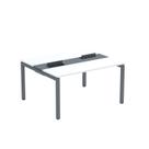 Estação de Trabalho Mesa Plataforma Escritório Dupla para 2 Pessoas com Caixa de Tomada PDC