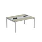 Estação de Trabalho Mesa Plataforma Escritório Dupla para 2 Pessoas com Caixa de Tomada PDC