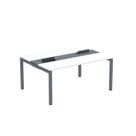 Estação de Trabalho Mesa Plataforma Escritório Dupla para 2 Pessoas com Caixa de Tomada PDC