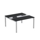 Estação de Trabalho Mesa Plataforma Escritório Dupla para 2 Pessoas com Caixa de Tomada PDC