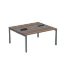 Estação de Trabalho Mesa Plataforma Escritório Dupla para 2 Pessoas com Caixa de Tomada PDC