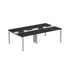 Estação de Trabalho Mesa Plataforma Escritório Dupla para 4 Pessoas com Caixa de Tomada PDC