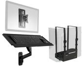 Estação de trabalho Sit-Stand para montagem em parede VIVO MOUNT-VWKB1P preta