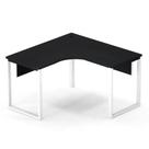 Estação de Trabalho Tubular P25 Pandin 1,35x1,35 M Preto e Branco