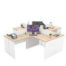 Estação Trabalho Ilha De Canto em L 120x60cm Com Gavetas Netmobil