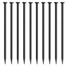 Estacas de Acero Corrugado MSWY 40 cm Paquete de 10 Anclajes Resistentes para Suelo