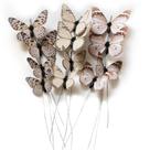 Estacas de borboleta decorativas, pacote com 12 estacas DIY 3D para decoração de casa