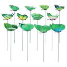 Estacas de borboleta MECCANIXITY para decoração de jardim, 24 peças, verdes