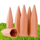 Estacas de irrigação para plantas REMIAWY, kit com 6, terracota, liberação lenta