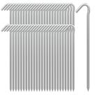 Estacas de tenda AAGUT Heavy Duty Metal 23 cm, pacote com 50 unidades, galvanizadas