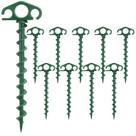 Estacas de tenda COBARYEN, 24 cm, espiral de fibra de nylon, pacote com 10 unidades, verdes