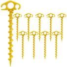 Estacas de tenda COBARYEN, espiral de fibra de nylon de 24 cm, pacote com 10, amarelo