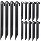 Estacas de tenda de plástico Aoipend, 16 peças, 30 cm, pretas, pesadas