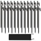 Estacas de tenda HOLANHING Heavy Duty em aço forjado de 16 polegadas (24 unidades) Estacas de tenda HOLANHING Heavy Duty em aço forjado de 16 polegadas (24 unidades)