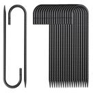Estacas de Varilla MSWY 30 cm Paquete de 20 con Gancho en J Acero Galvanizado