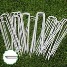 Estacas para jardín Goasis Lawn de 6 pulgadas galvanizadas (100 piezas)