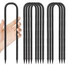Estacas para suelo QNLONG, barras de refuerzo de 30 cm con gancho en U, juego de 8 piezas