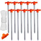 Estacas para Tienda ABCCANOPY 15 cm 10 Piezas Anclajes Metálicos Antióxido