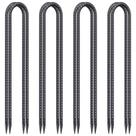Estacas para Trampolín EUOKOK de 61 cm para Viento Fuerte, Paquete de 8, Color Negro