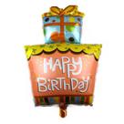 Estampa de feliz aniversário do balão de presente Mylar 84x53cm