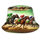 Estampa engraçada de corrida de cavalos Bucket Hat ZWQXPFG para homens e mulheres