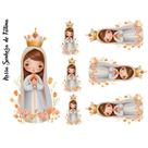 Estampa Fácil Santinhos Fabricart - Nossa Senhora De Fátima