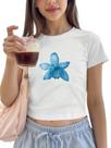Estampa floral Crop Top RoseSeek para meninas, Slim Fit 15Y Estampa floral Crop Top RoseSeek para meninas, Slim Fit 15Y