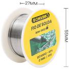 Estanho em fio para solda espessura de 1 mm 40 g BOM5552 Estanho em fio para solda espessura de 1 mm 40 g BOM5552