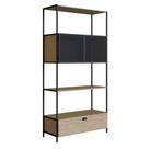 Estante 01 Porta New 180 cm Hanover e Preto A05 - D'Rossi