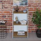 Estante 03 Prateleiras C/Fundo Yon 45cm Est.Branca