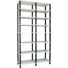 Estante 116x38x221 Branca Montantes Pretos
