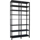 Estante 116x38x221 Preta Montantes Pretos