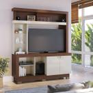 Estante 160 Cm para TV 50' Valença Nogueira Real Off White Colibri