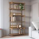 Estante 180 Cm 6 Prateleiras Palhinha Pé Metal