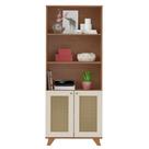 Estante 2 Portas 3 Nichos 172x70 4708 Cinamomo Off White Arly