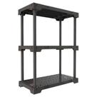 Estante 3 Prateleiras Plástica Poly 3 Grifit Multi-Uso Cinza Mushroom 93x70x35