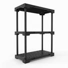 Estante 3 Prateleiras Plástica Poly Grifit Multi-Uso Preto 87x70x35