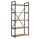 Estante 5 Prateleiras MultiUso de MDP/Metal para Escritorio Cozinha ou Quarto 150cm Kappesberg Freijo/Preto Fosco Estante 5 Prateleiras MultiUso de MDP/Metal para Escritorio Cozinha ou Quarto 150cm Kappesberg Freijo/Preto Fosco