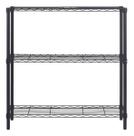 Estante Aco 3 Prateleiras Preta 90x90x35cm Ate 150kg Prateado