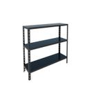 Estante Aço Baixa p 75kg PRETA 3 Bandejas 90cm x 30cm x 90cm