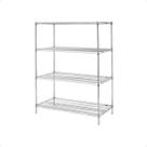 Estante Aço Cromado 4 prateleiras 120 x 45 x 180 cm - Duratec