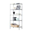 Estante Aço Cromado 5 Prateleiras Reguláveis Aramada Multiuso 60x35x180