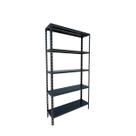 Estante Aço p 125kg PRETA 5 Bandejas Bipartida 1,75m x 30cm x 90cm