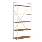Estante Alta 5 Prateleiras 152X72 cm LI006 Canela Branco KPB