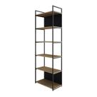 Estante Alta C/06 Prateleiras 185x60x33cm C/fundo Yon Vermont Oak/ Vermont Oak/