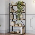 Estante Alta Estilo Industrial com 05 Prateleiras Freijo Kapesberg Estante Alta Estilo Industrial com 05 Prateleiras Freijo Kapesberg