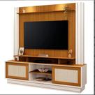 Estante Antares Home para TV até 55 Polegadas 2 Portas EDN Off White Cedro
