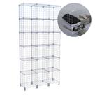 Estante Aramada 18 Nichos 40x40cm Prateleira Alta de Aço Expositor Multiuso Organizador Estoque Loja Confecção Branco